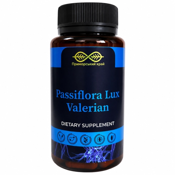 Passiflora Lux z walerianą 60 kapsułek po 300 mg Passiflora Lux z walerianą 60 kapsułek po 300 mg